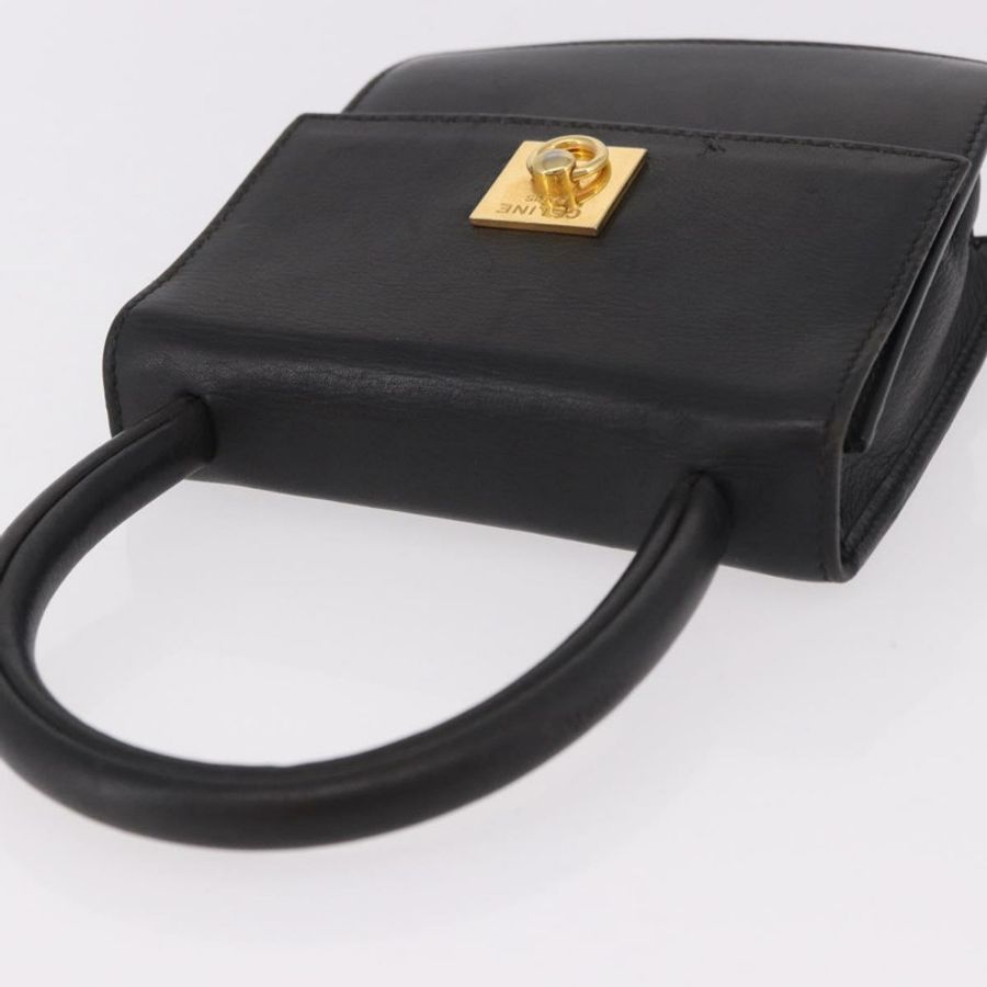 【日本直送】CELINE 手提包 皮革 黑色 金色 正品 183388A-5