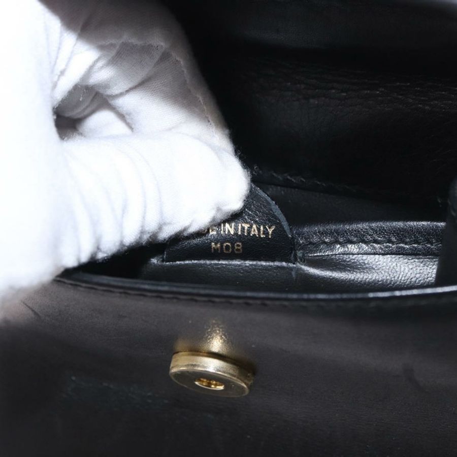 【日本直送】CELINE 手提包 皮革 黑色 金色 正品 183388A-11