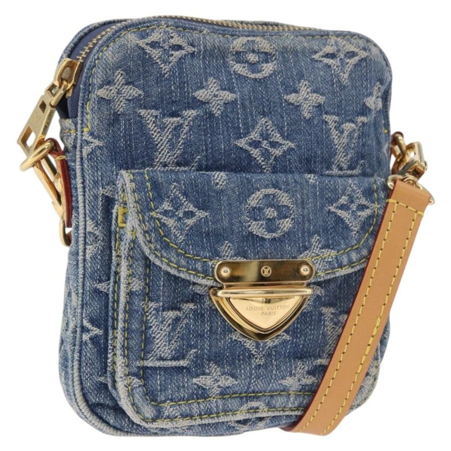 【日本直送】路易威登 Monogram Denim Pochette Fairfax 手袋 藍色 M82948 LV 正品 184169SAV-0