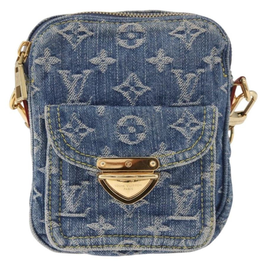 【日本直送】路易威登 Monogram Denim Pochette Fairfax 手袋 藍色 M82948 LV 正品 184169SAV-12