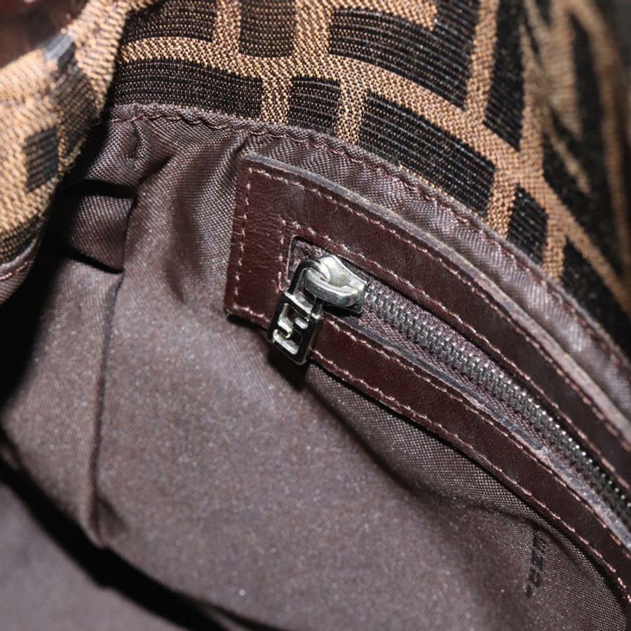 【日本直送】FENDI Zucca帆布Mamma Baguette單肩包,黑色、棕色、銀色,正品,貨號183887SAM-20
