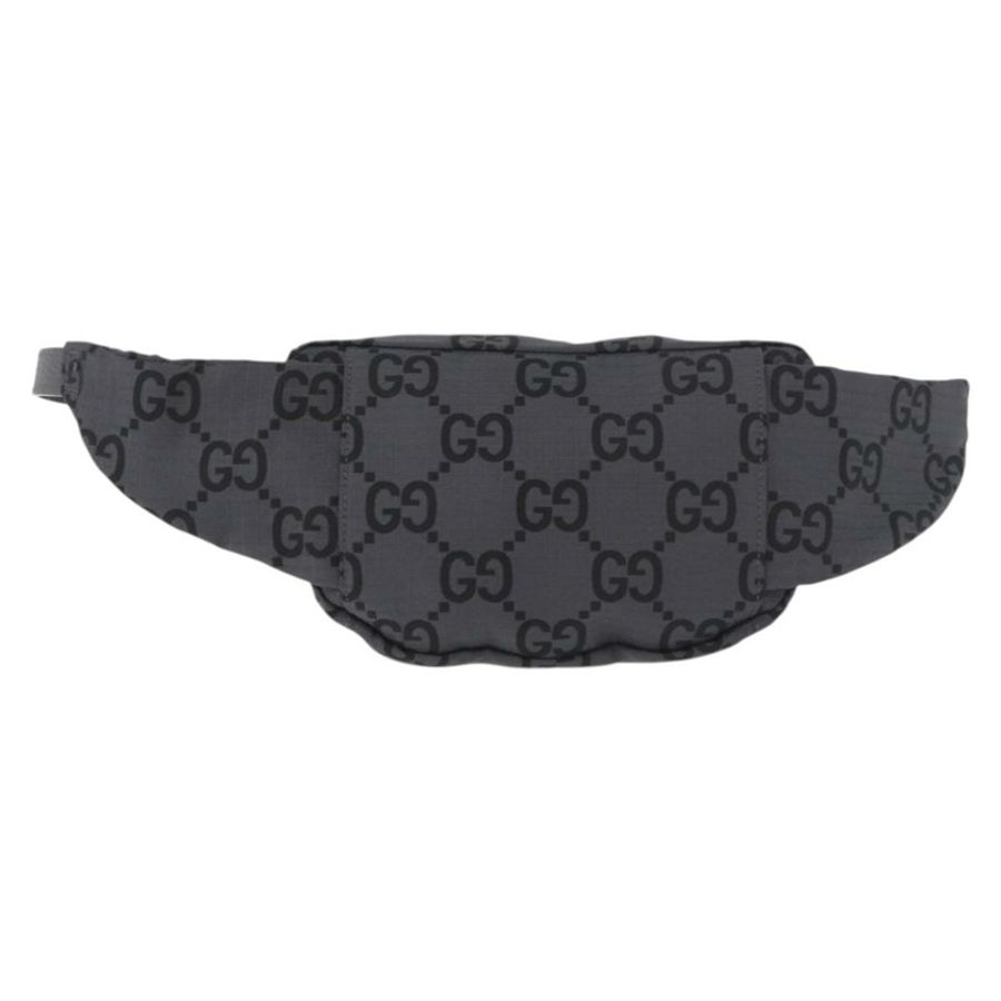 【日本直送】GUCCI GG帆布腰包 灰色/銀色 767934 正品 183092M-1