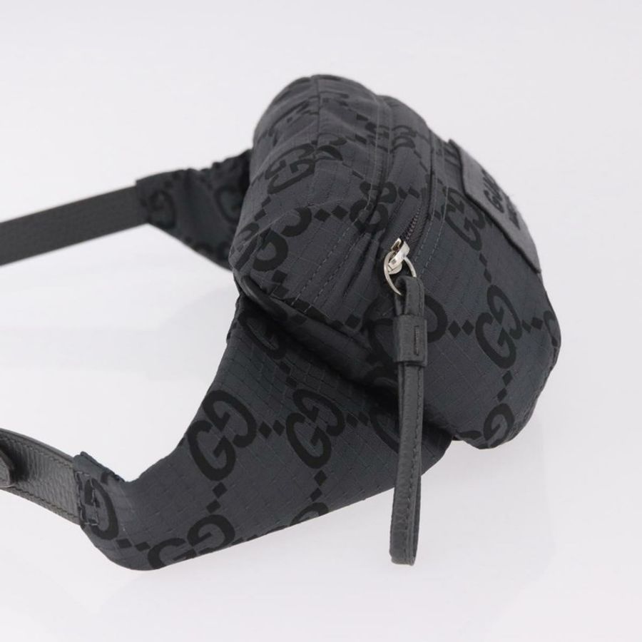【日本直送】GUCCI GG帆布腰包 灰色/銀色 767934 正品 183092M-3