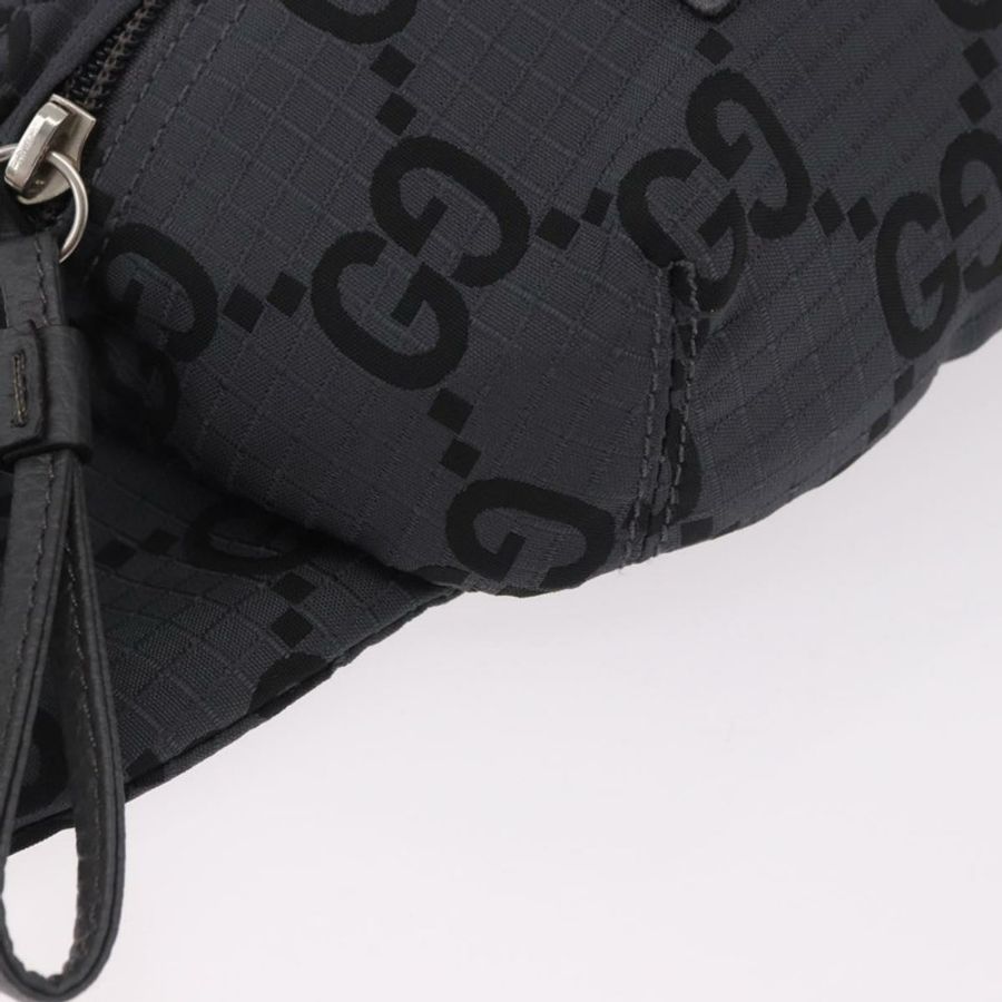 【日本直送】GUCCI GG帆布腰包 灰色/銀色 767934 正品 183092M-8