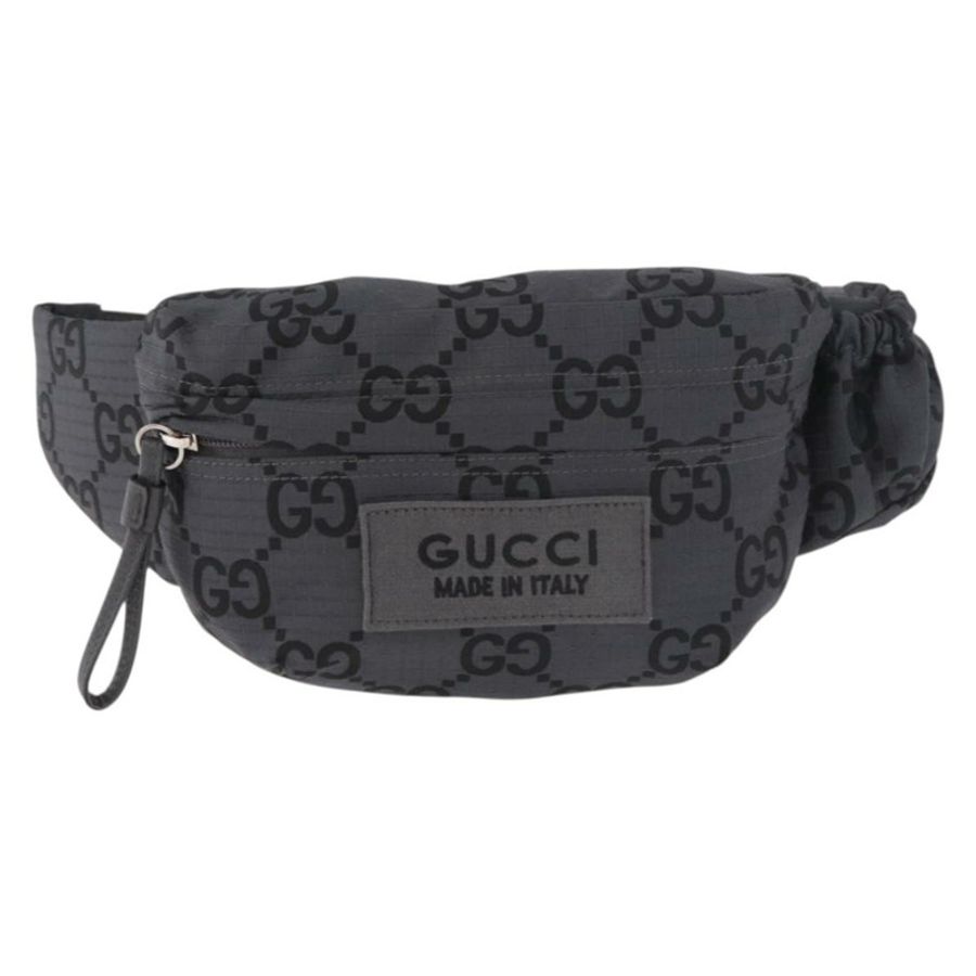 【日本直送】GUCCI GG帆布腰包 灰色/銀色 767934 正品 183092M-12