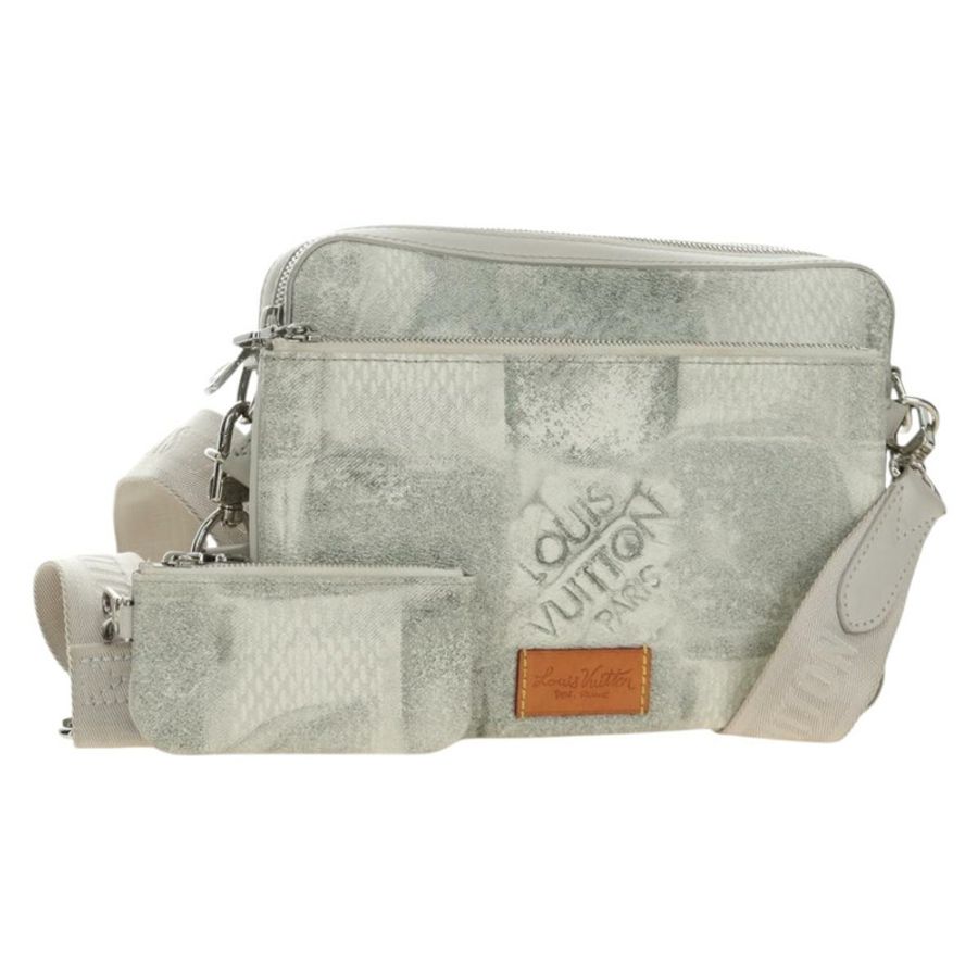 【日本直送】路易威登 Damier Salt Trio 斜背包 白色 N50068 正品 183100SM-0