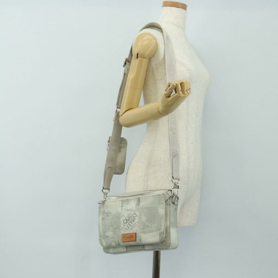 【日本直送】路易威登 Damier Salt Trio 斜背包 白色 N50068 正品 183100SM-32