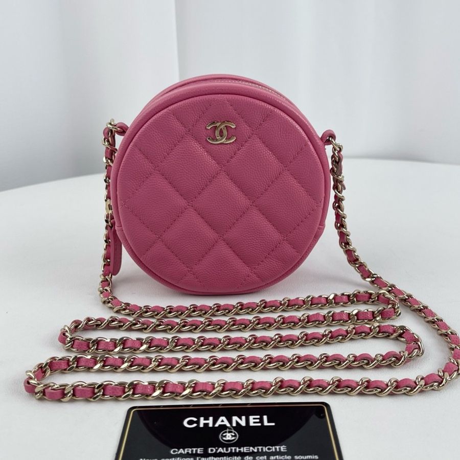 CHANEL 香奈儿圆饼荔枝26开 附件有卡-0