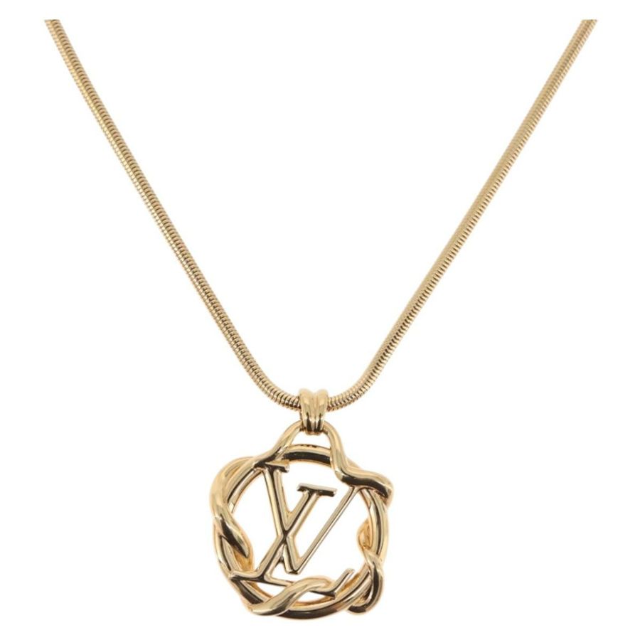 【日本直送】路易威登 Collier Garden 項鍊,金屬金色,貨號 M68937,LV 正品,編號 183122SAM-0