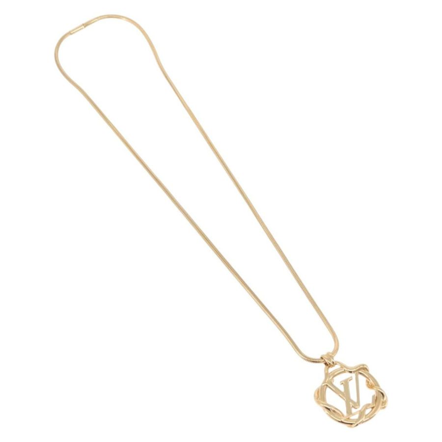 【日本直送】路易威登 Collier Garden 項鍊,金屬金色,貨號 M68937,LV 正品,編號 183122SAM-1
