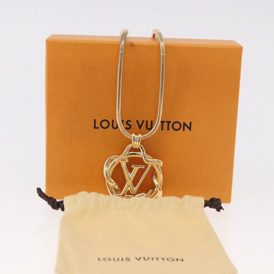 【日本直送】路易威登 Collier Garden 項鍊,金屬金色,貨號 M68937,LV 正品,編號 183122SAM-11