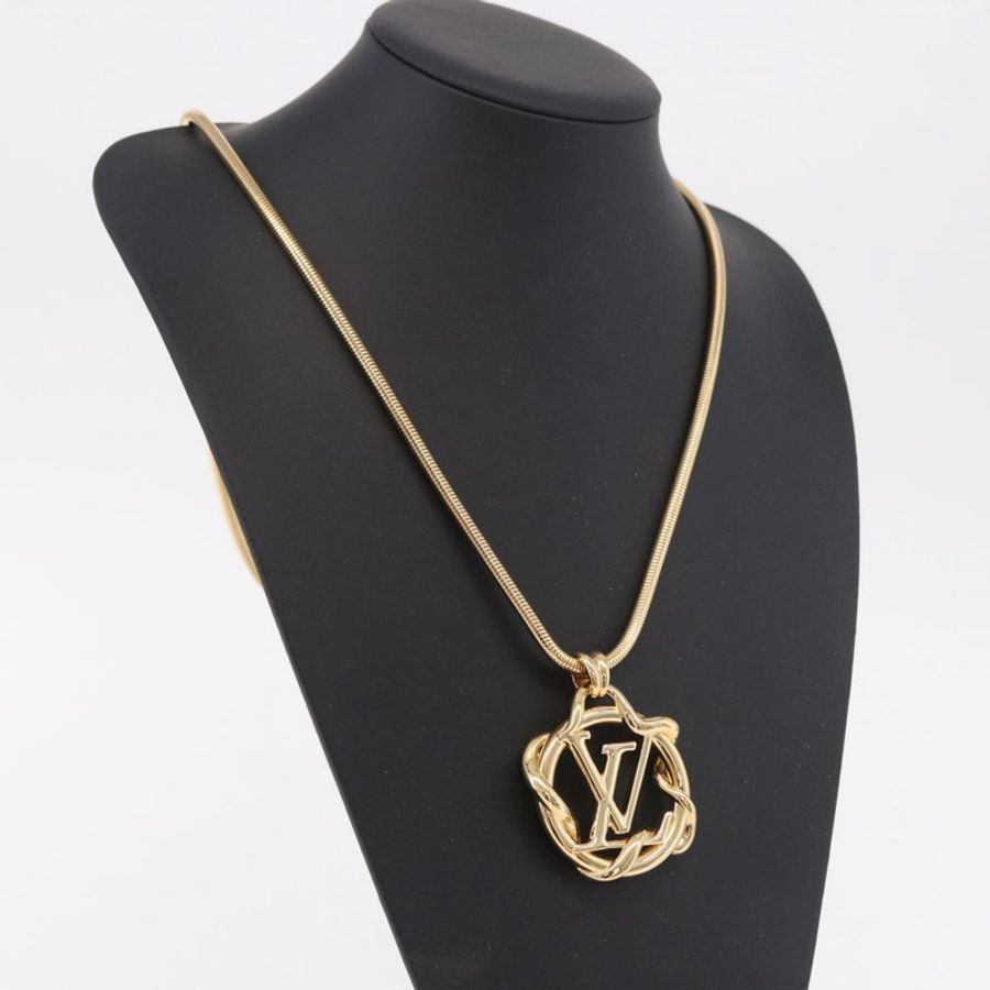 【日本直送】路易威登 Collier Garden 項鍊,金屬金色,貨號 M68937,LV 正品,編號 183122SAM-15