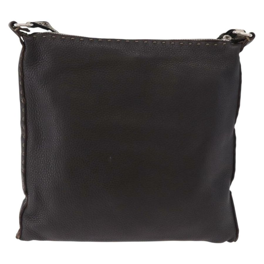 【日本直送】FENDI Celeria 單肩包,黑色銀色皮革,正品編號 183899A-1