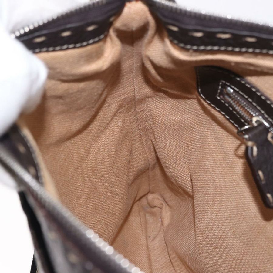 【日本直送】FENDI Celeria 單肩包,黑色銀色皮革,正品編號 183899A-19