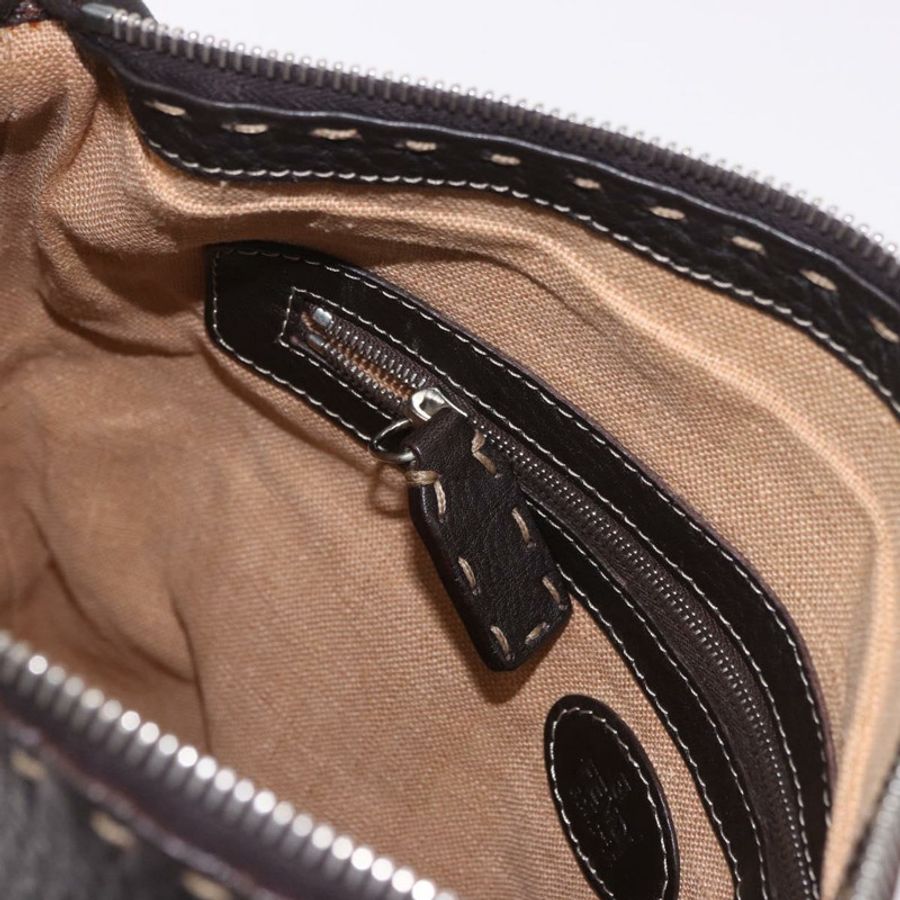 【日本直送】FENDI Celeria 單肩包,黑色銀色皮革,正品編號 183899A-20