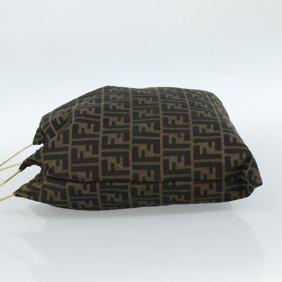 【日本直送】FENDI Zucca帆布手提包 黑色棕色 正品 184207A-2