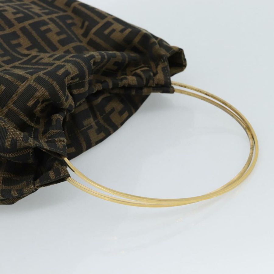 【日本直送】FENDI Zucca帆布手提包 黑色棕色 正品 184207A-5
