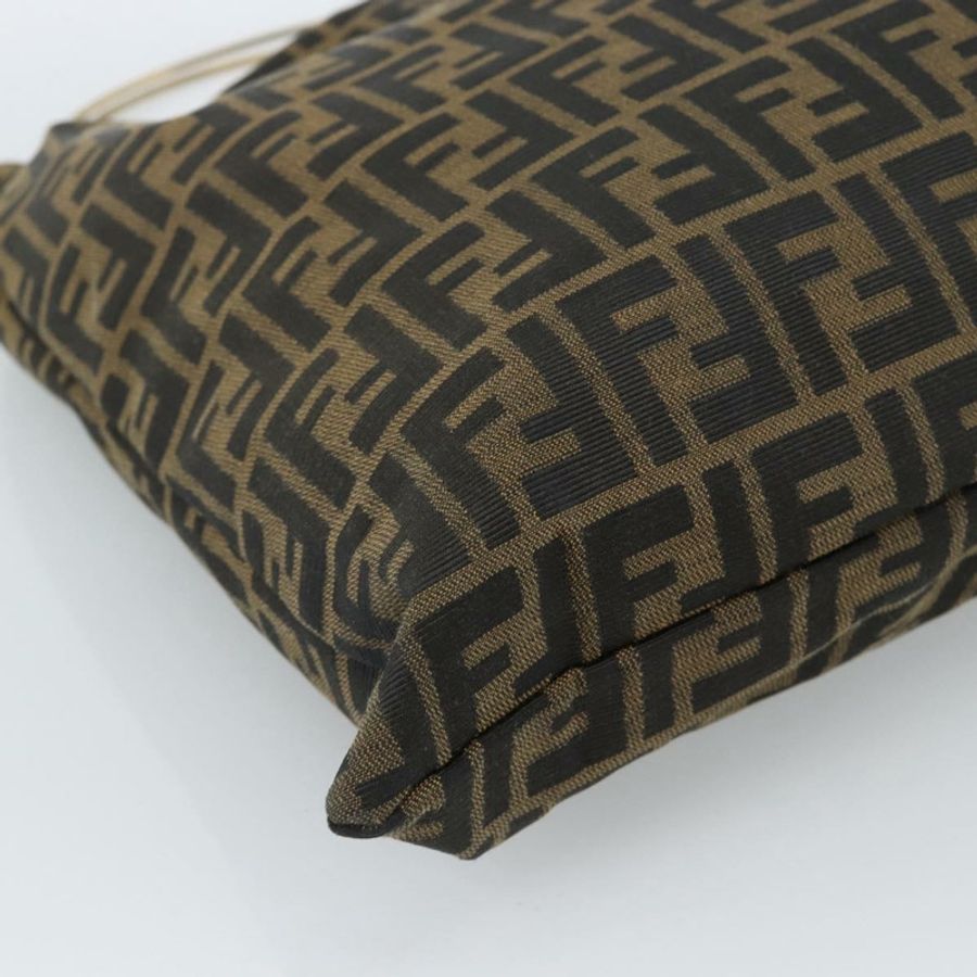 【日本直送】FENDI Zucca帆布手提包 黑色棕色 正品 184207A-13