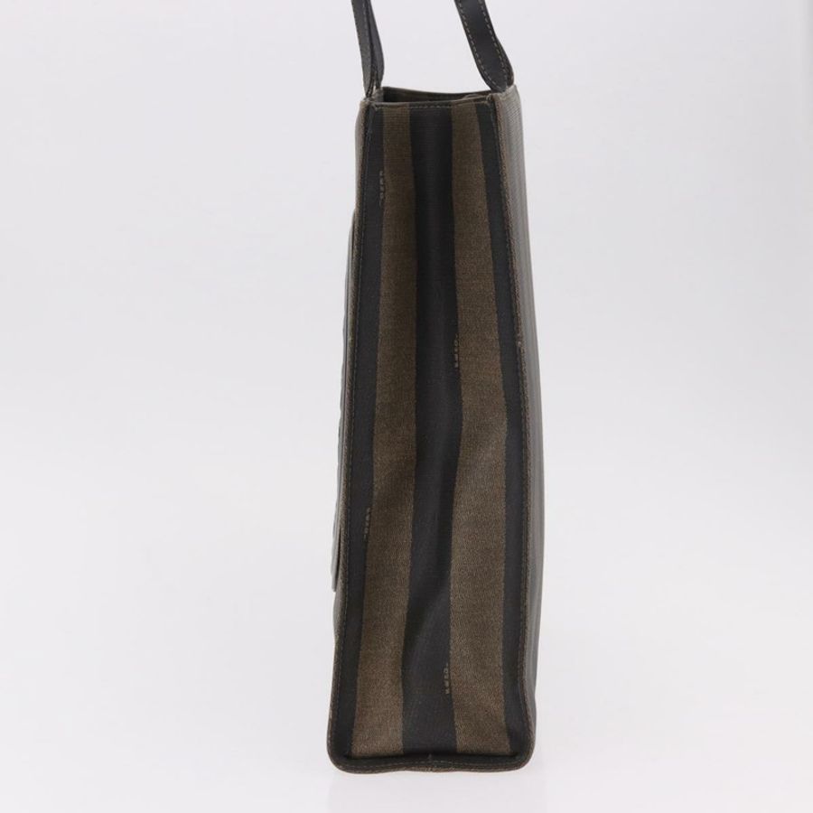 【日本直送】FENDI 胡桃色帆布手提包 PVC 棕色黑色 正品 184531A-2