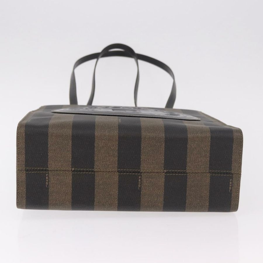 【日本直送】FENDI 胡桃色帆布手提包 PVC 棕色黑色 正品 184531A-5