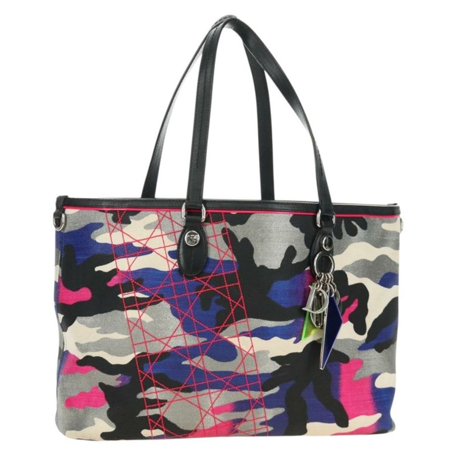 【日本直送】Christian Dior Anselmural 托特包 帆布 多色 銀色 正品 182566M-0