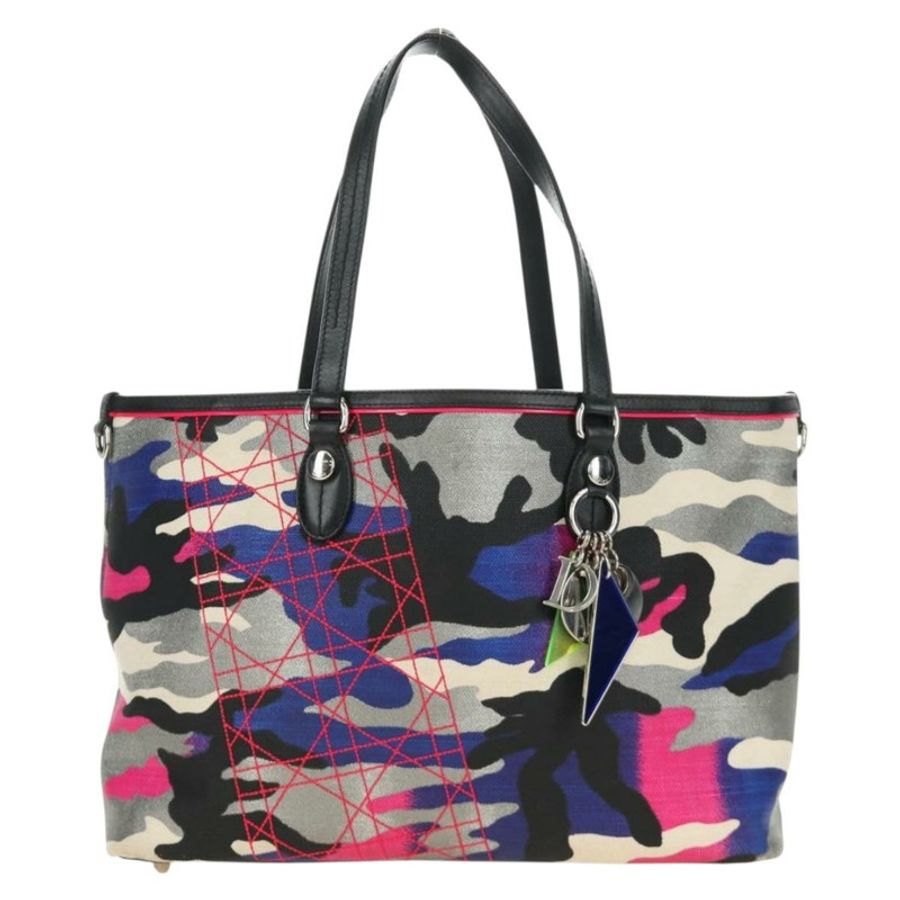 【日本直送】Christian Dior Anselmural 托特包 帆布 多色 銀色 正品 182566M-12
