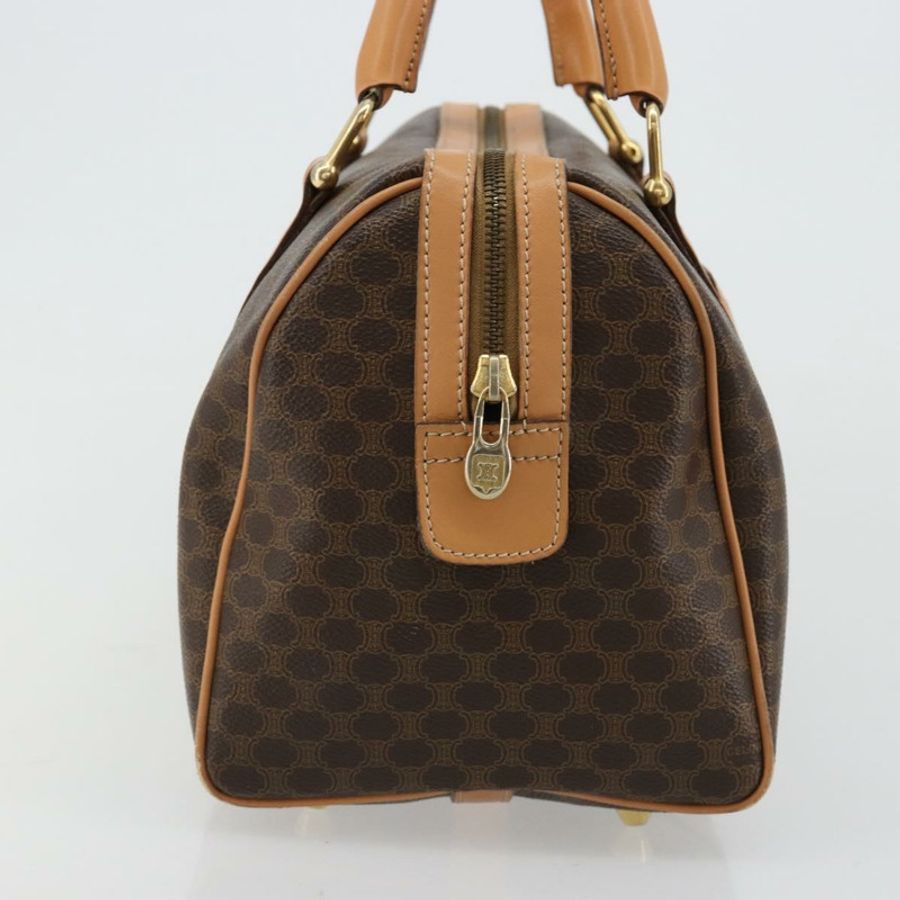 【日本直送】CELINE Macadam帆布手提包 PVC皮革 棕色 金色 正品 183369A-3