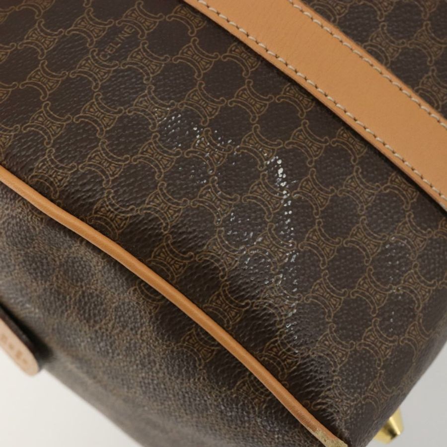 【日本直送】CELINE Macadam帆布手提包 PVC皮革 棕色 金色 正品 183369A-9