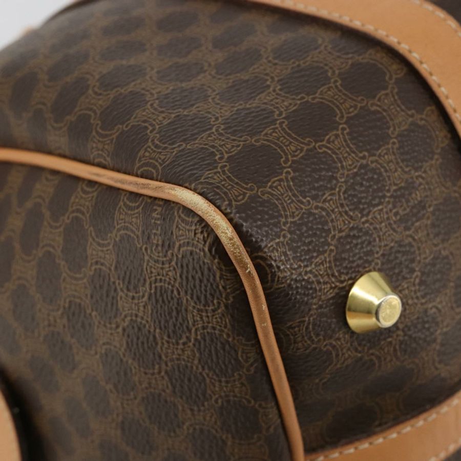 【日本直送】CELINE Macadam帆布手提包 PVC皮革 棕色 金色 正品 183369A-14