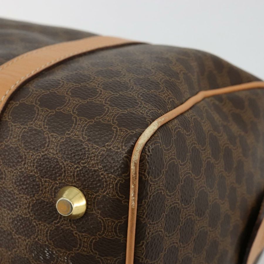 【日本直送】CELINE Macadam帆布手提包 PVC皮革 棕色 金色 正品 183369A-15