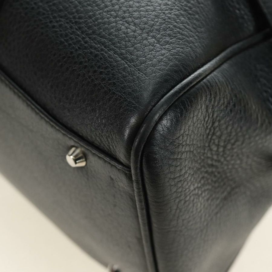 【日本直送】Christian Dior 波士頓包,黑色銀色真皮,正品,貨號 184720SAM-16