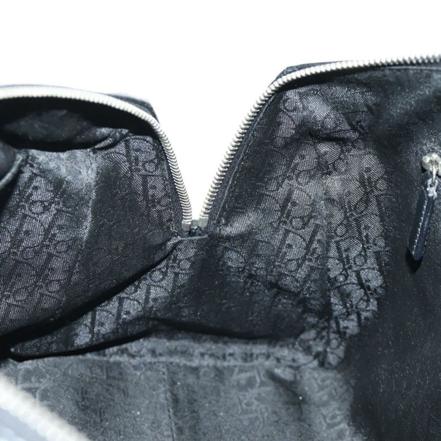 【日本直送】Christian Dior 波士頓包,黑色銀色真皮,正品,貨號 184720SAM-22