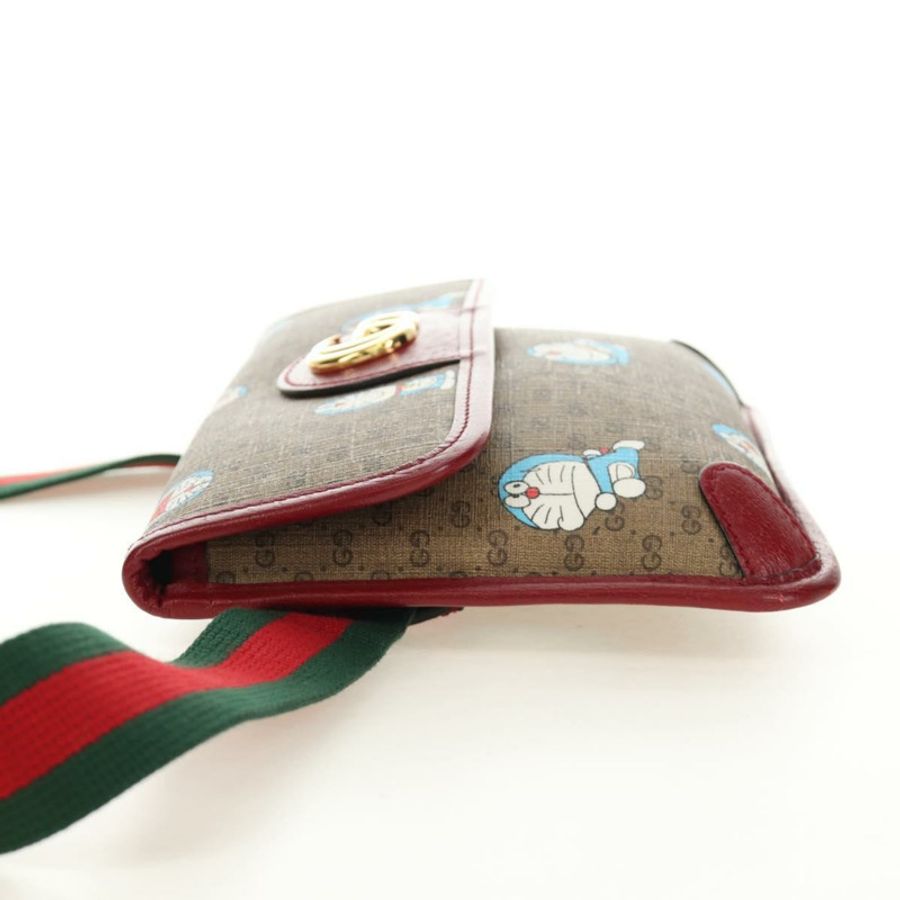 【日本直送】GUCCI Micro GG Supreme Doraemon x Fujiko-Pro 腰帶 PVC 米色 647817 Auth 183687M-2