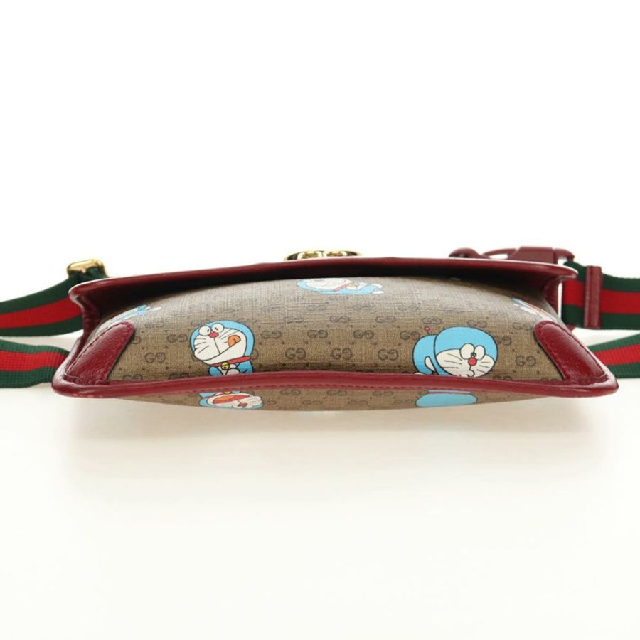 【日本直送】GUCCI Micro GG Supreme Doraemon x Fujiko-Pro 腰帶 PVC 米色 647817 Auth 183687M-4