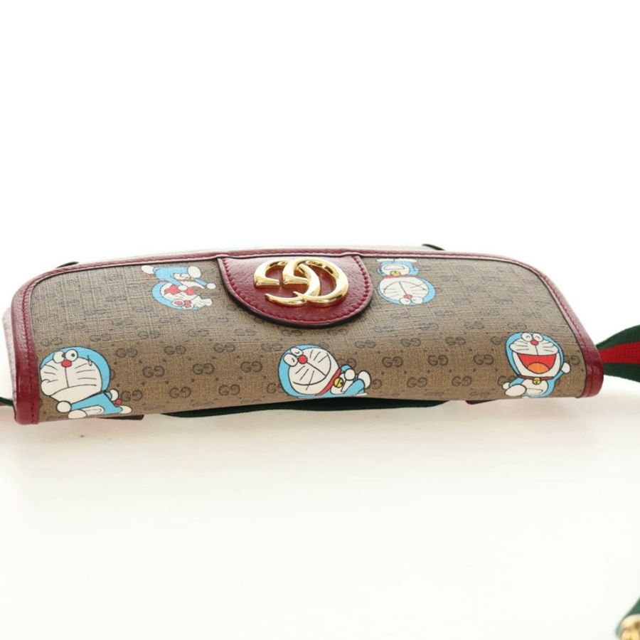 【日本直送】GUCCI Micro GG Supreme Doraemon x Fujiko-Pro 腰帶 PVC 米色 647817 Auth 183687M-5