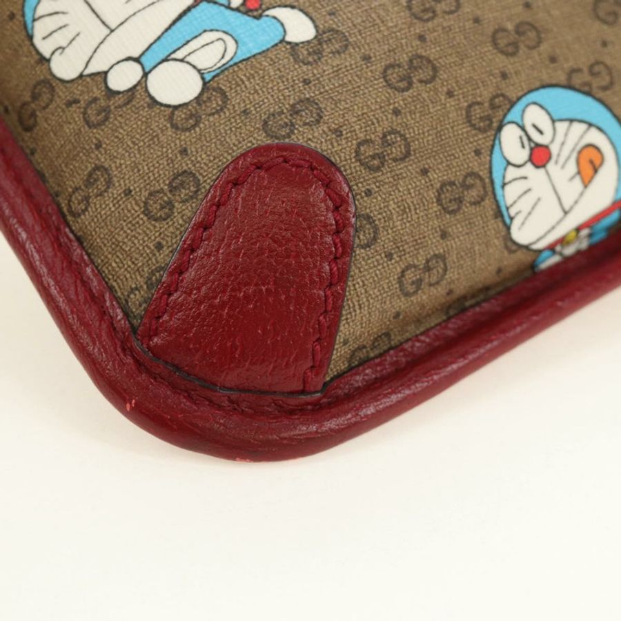【日本直送】GUCCI Micro GG Supreme Doraemon x Fujiko-Pro 腰帶 PVC 米色 647817 Auth 183687M-14