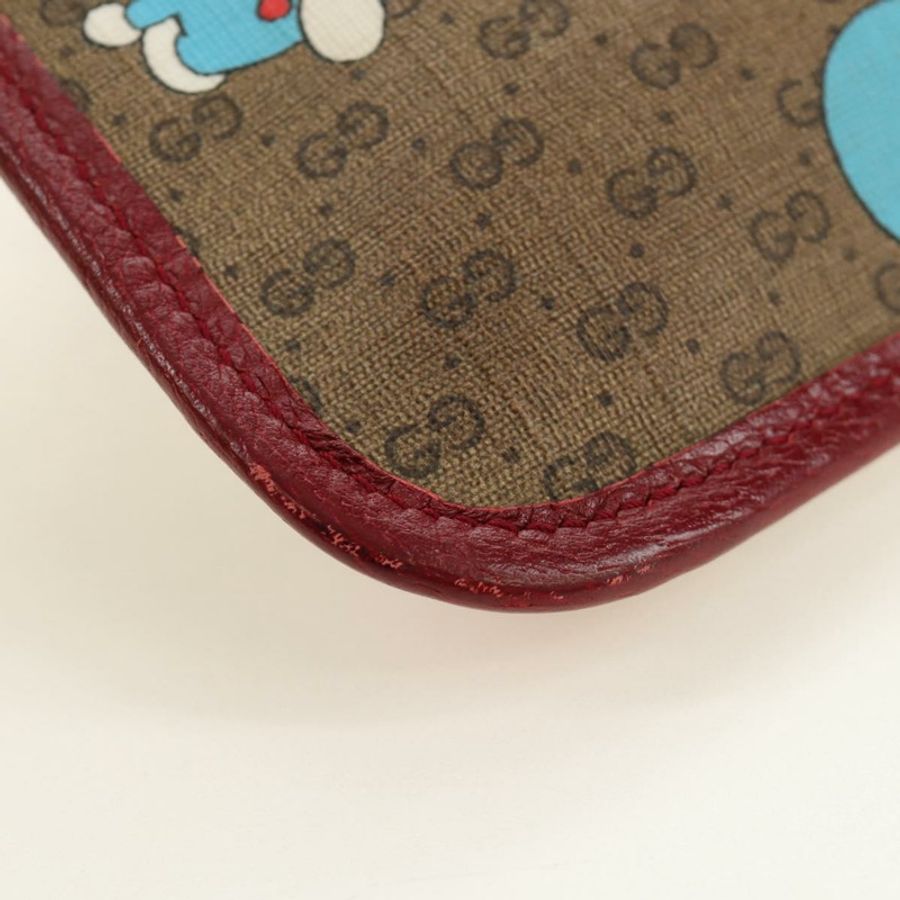 【日本直送】GUCCI Micro GG Supreme Doraemon x Fujiko-Pro 腰帶 PVC 米色 647817 Auth 183687M-16