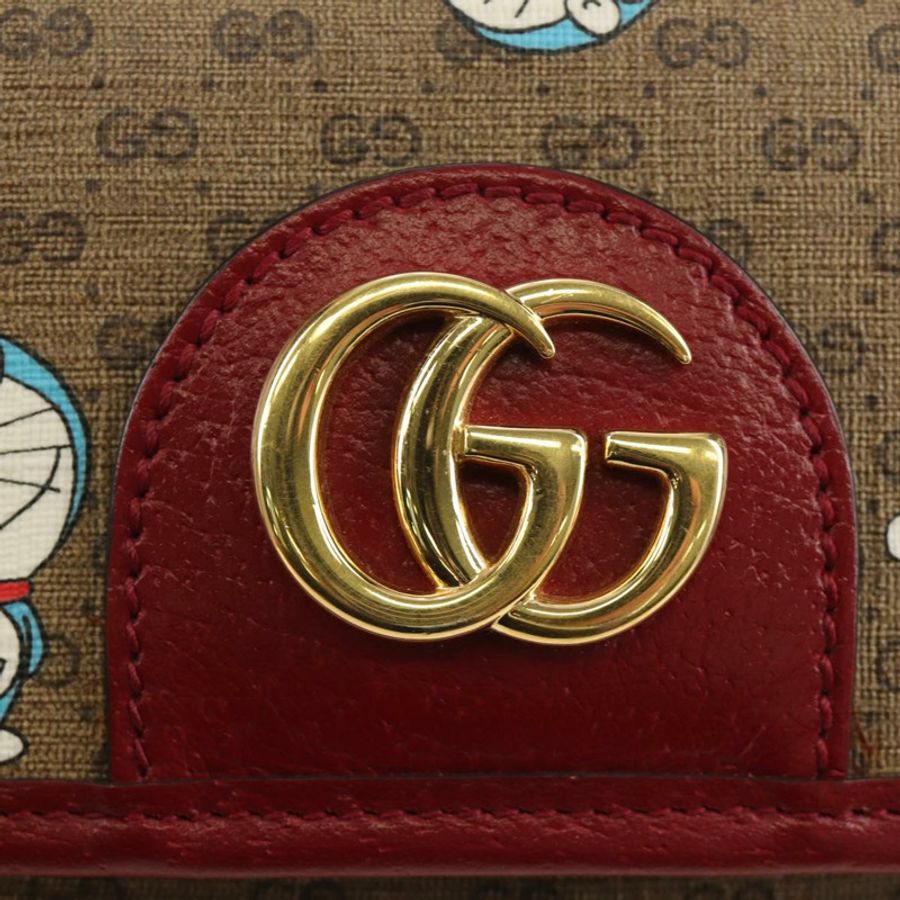 【日本直送】GUCCI Micro GG Supreme Doraemon x Fujiko-Pro 腰帶 PVC 米色 647817 Auth 183687M-19