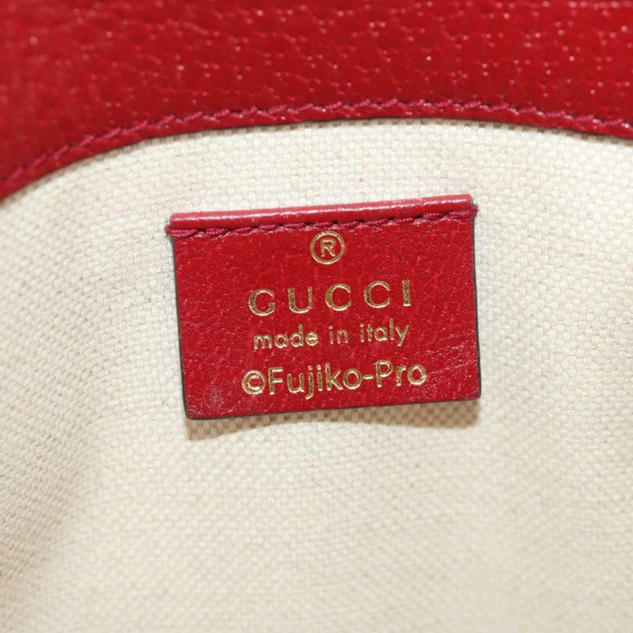 【日本直送】GUCCI Micro GG Supreme Doraemon x Fujiko-Pro 腰帶 PVC 米色 647817 Auth 183687M-20