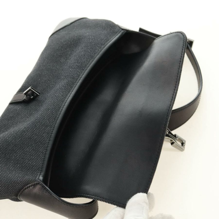 【日本直送】GUCCI Jackie 單肩包,牛仔布黑色銀色,貨號 90667,正品編號 184577SAM-18