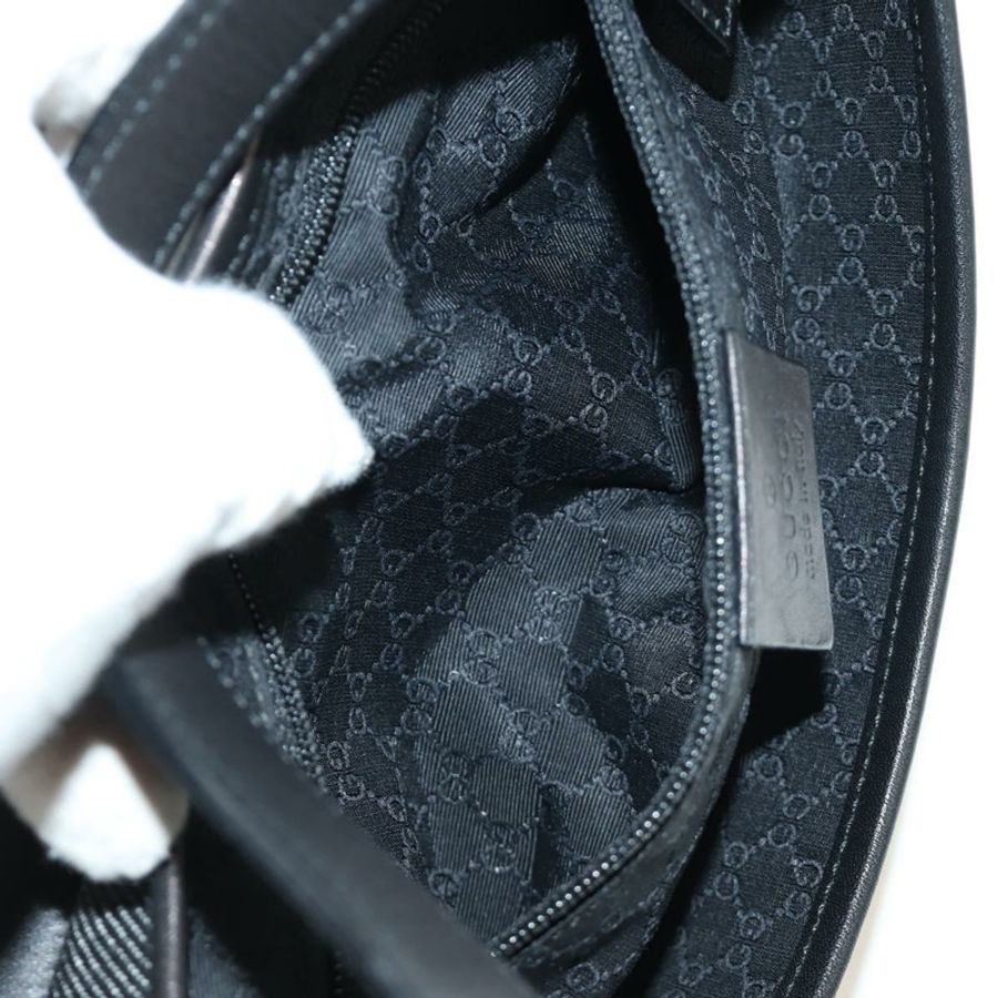 【日本直送】GUCCI Jackie 單肩包,牛仔布黑色銀色,貨號 90667,正品編號 184577SAM-24