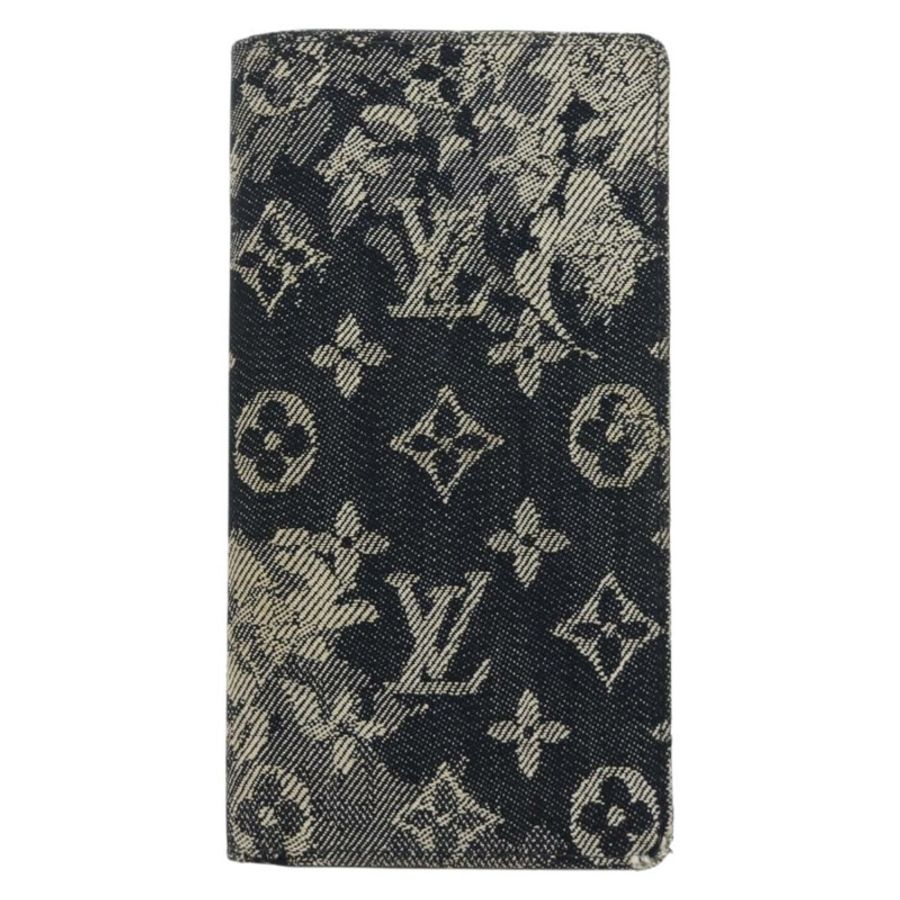 【日本直送】路易威登 Tapestry Brazza Portefeuille NM 錢包 海軍藍 M80032 LV Auth 184232M-12