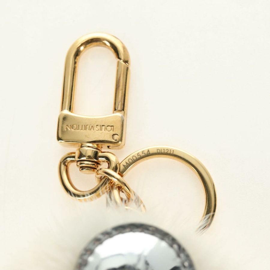【日本直送】路易威登 Porte Cles Snow Vivienne 手鐲,白色金飾,毛絨材質,型號 M00554,正品編號 184274SM-3