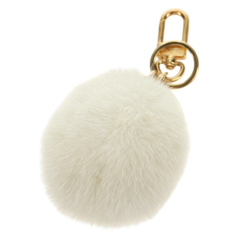 【日本直送】路易威登 Porte Cles Snow Vivienne 手鐲,白色金飾,毛絨材質,型號 M00554,正品編號 184274SM-4