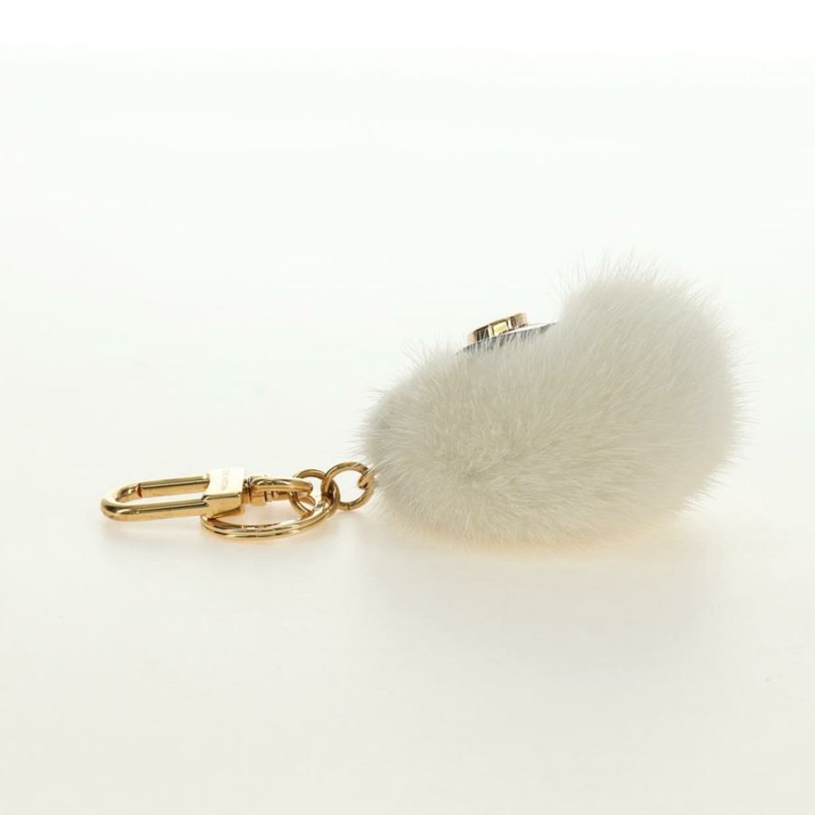 【日本直送】路易威登 Porte Cles Snow Vivienne 手鐲,白色金飾,毛絨材質,型號 M00554,正品編號 184274SM-6