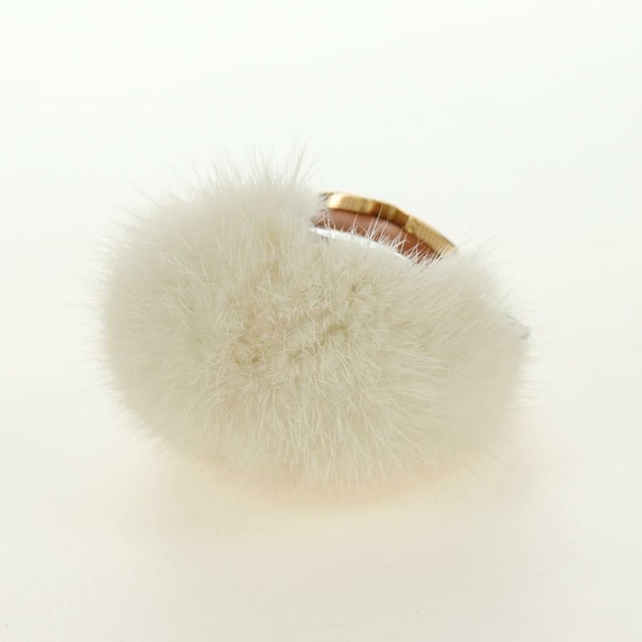 【日本直送】路易威登 Porte Cles Snow Vivienne 手鐲,白色金飾,毛絨材質,型號 M00554,正品編號 184274SM-8
