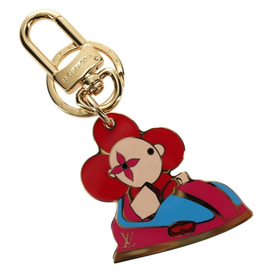 【日本直送】路易威登 Porte Cles 手袋吊飾 Vivienne Charm 金屬金色 M69860 LV Auth 184242M-0