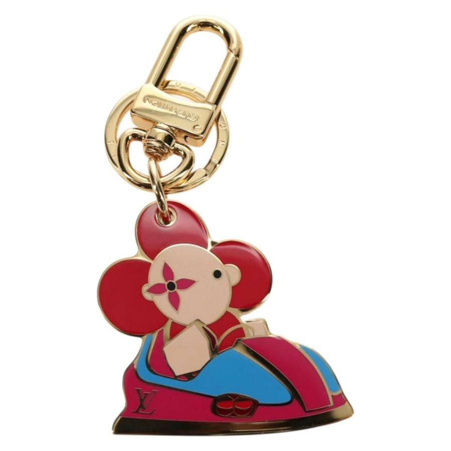 【日本直送】路易威登 Porte Cles 手袋吊飾 Vivienne Charm 金屬金色 M69860 LV Auth 184242M-12