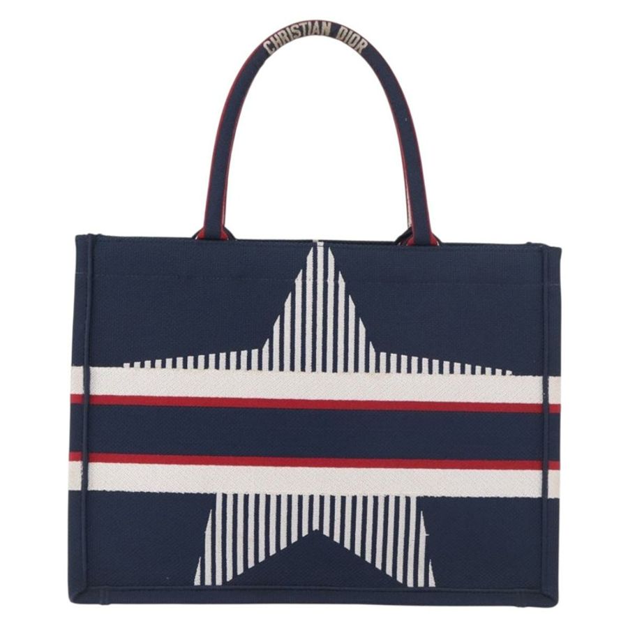 【日本直送】Christian Dior Alps Star Book Tote MM 帆布手提包,海軍藍,正品 am11812M-2