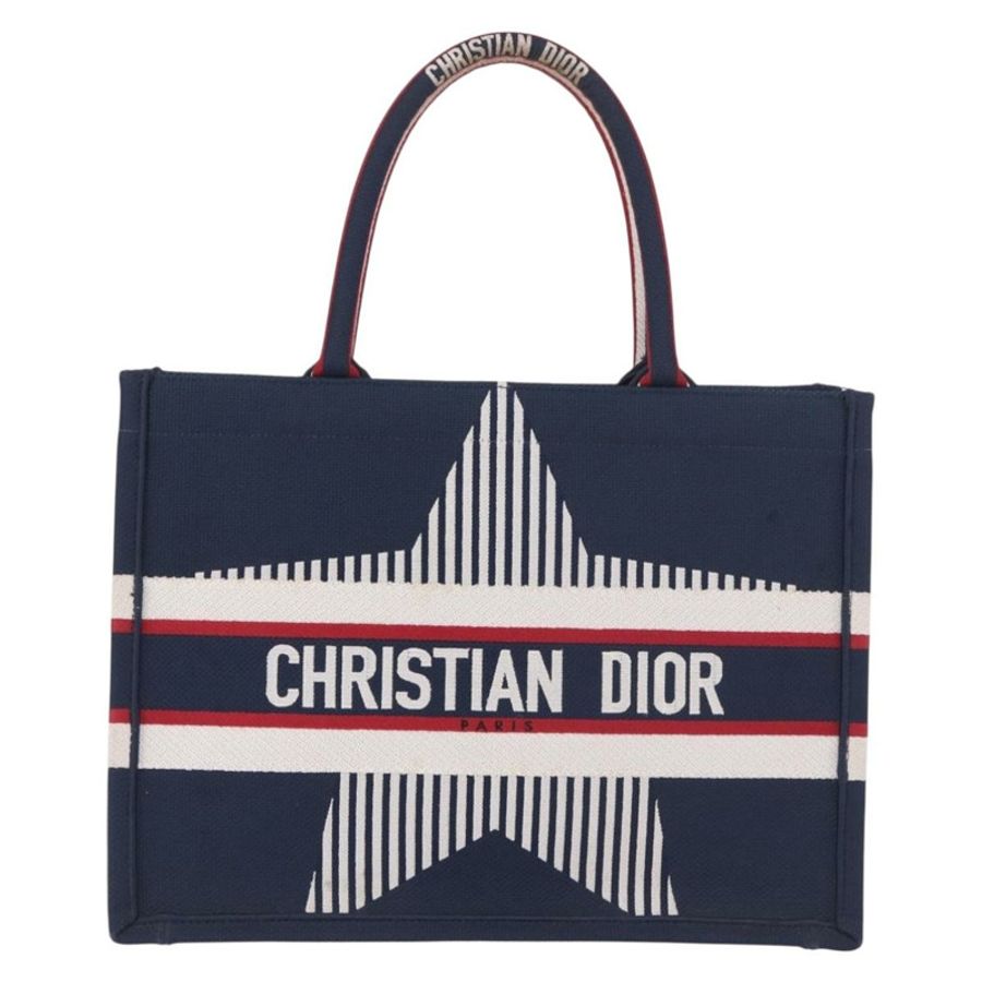 【日本直送】Christian Dior Alps Star Book Tote MM 帆布手提包,海軍藍,正品 am11812M-12